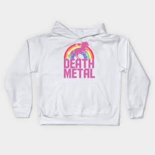 Death Metal Unicorn (Pink) Kids Hoodie